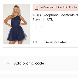 Lulus Navy Strapless Dress XXL